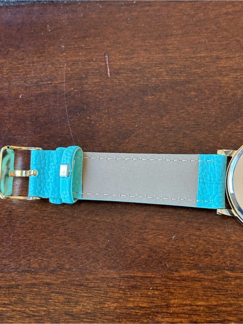 Geneva “MEOW” Cat Sunglasses Watch Turquoise Leather Strap Quartz Watch